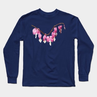 Bleeding heart flower / Lamprocapnos spectabilis Long Sleeve T-Shirt